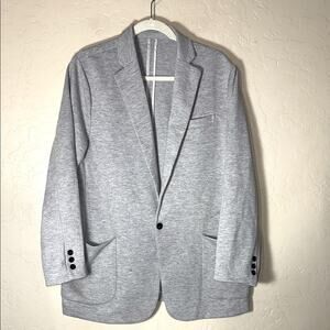 Dapper boi heather grey single button blazer size large